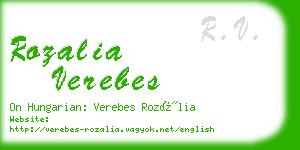 rozalia verebes business card